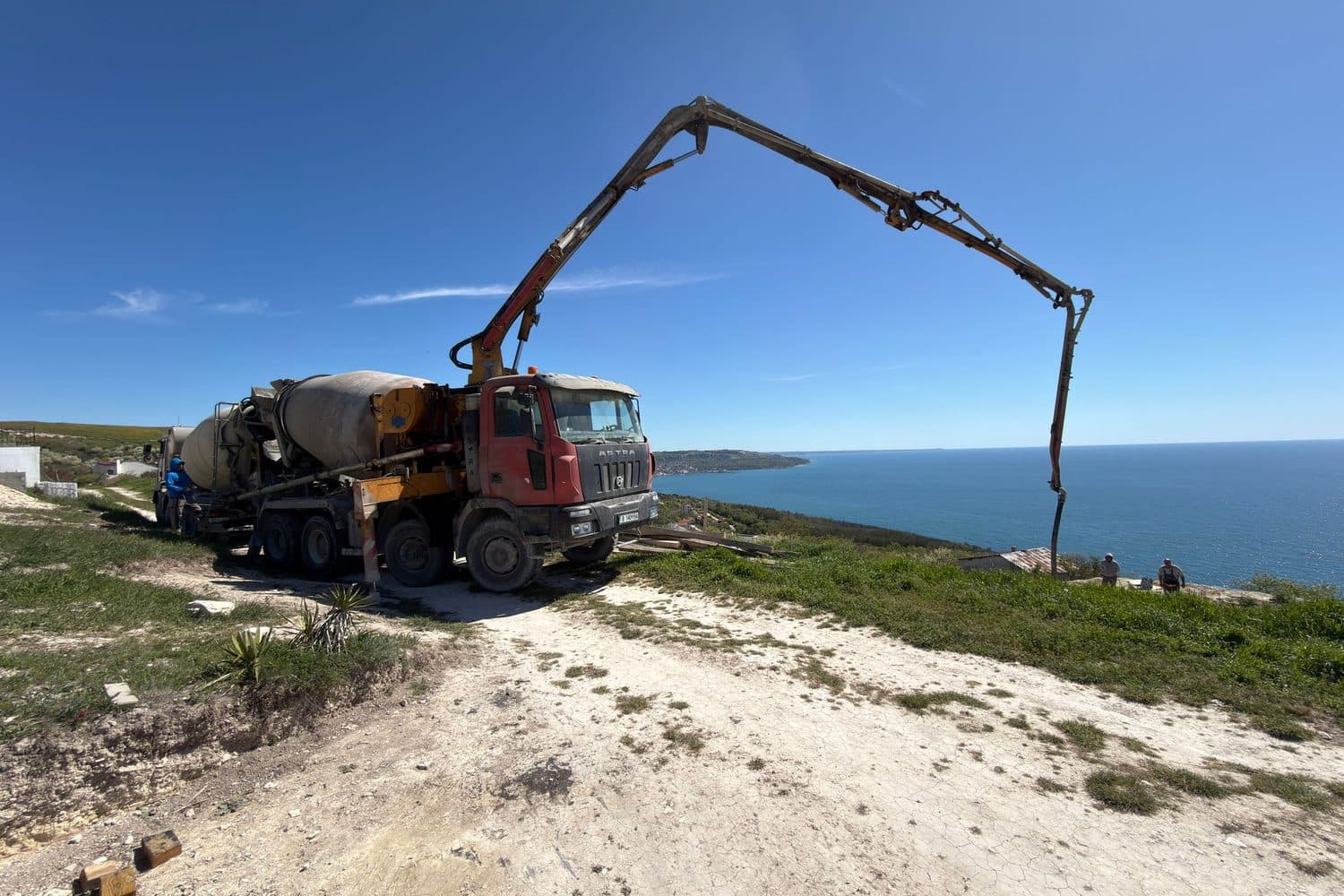 Concrete arrives